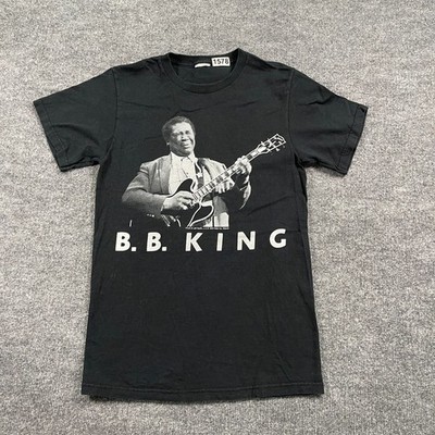 Vintage 1993 BB King Guitar Blues Rock Shirt Small 17x27 Black Jeff-Sedlik