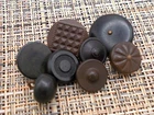 Goodyear Hard Rubber Buttons Civil War Era 1851 Pin Target Ball Checkerboard 8 p
