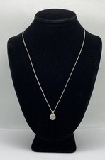 .925 Sterling Silver Melee Diamond Pendant 21 1/2" Necklace 3.7g