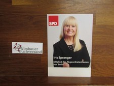 Autogrammkarte Iris Spranger Senatorin Sprang...