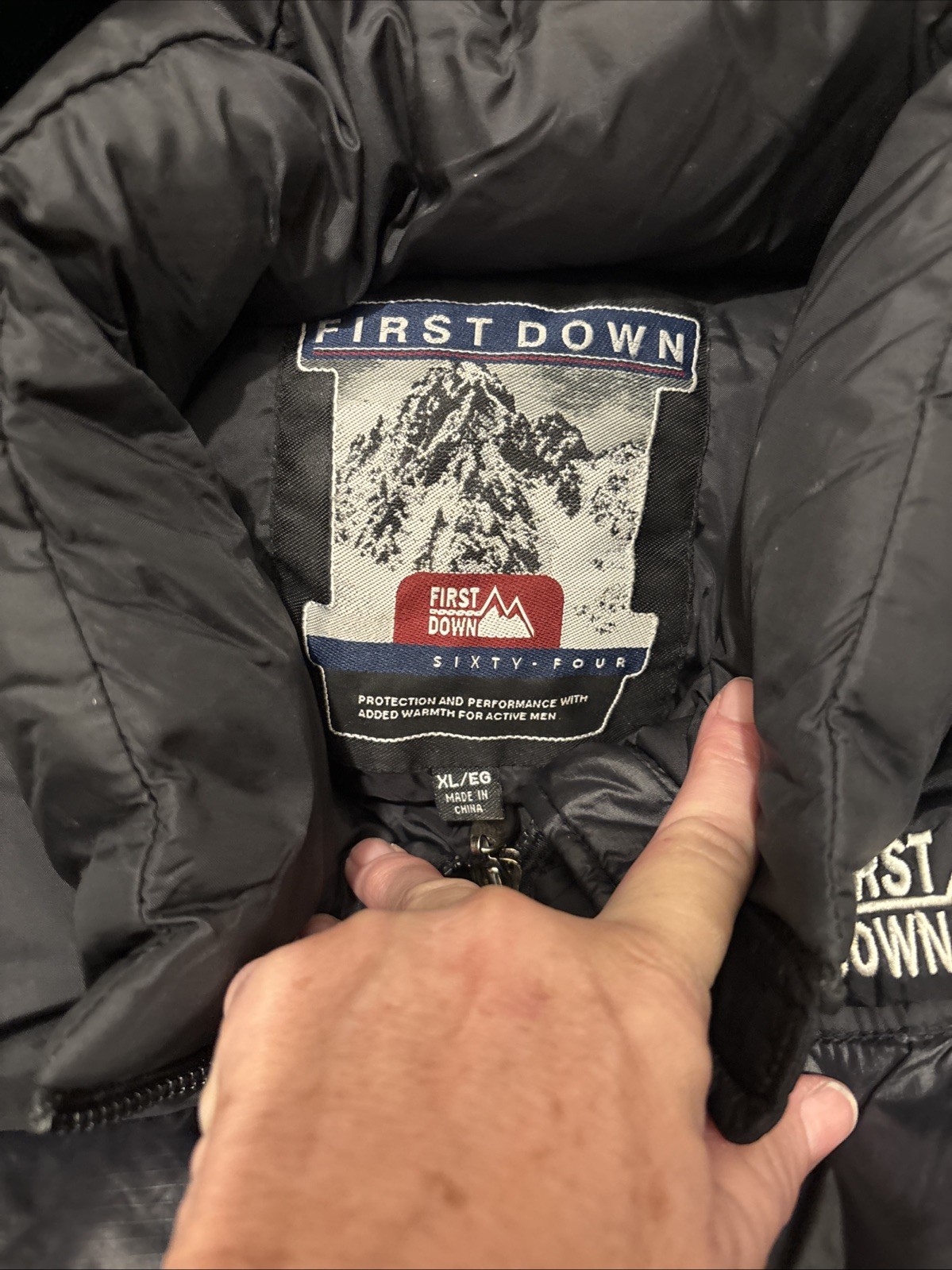 First down black extra large puffer jacket - image 2