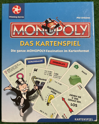 MONOPOLY Das Kartenspiel Winning Moves 2000 Hasbro Mitbringspiel  Vollständig