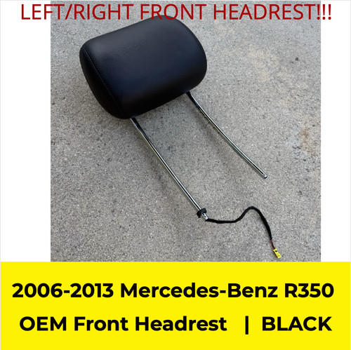 2006-2013 Mercedes-Benz R350 Front Seat Black Leather Left Right Headrest OEM