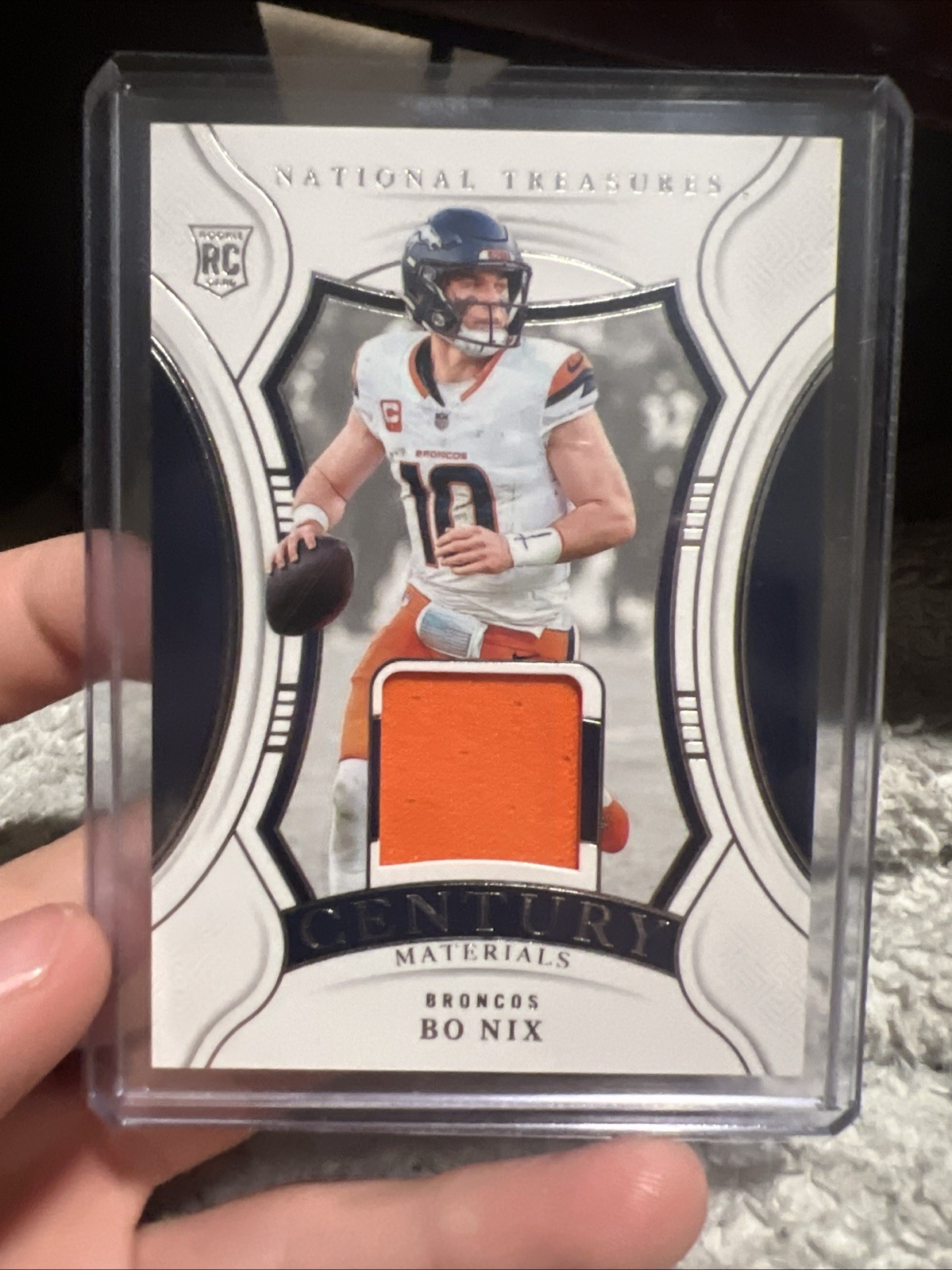 2024 Panini National Treasures - Bo Nix /99 Sunday Treasures Rookie Patch