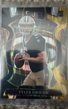 2025 Panini Select - Concourse Tyler Shough #41 Black & Gold Shock Prizm (RC)