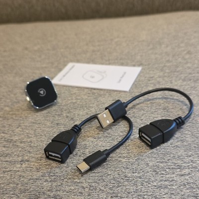Wireless Bluetooth Adapter, Dual USB-A & USB-C Ports, Black