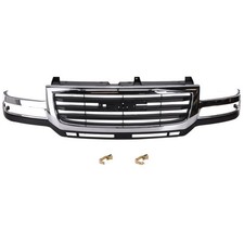 Grille 03-07 For Gmc Sierra 25003500 Hd Chr Shell Wblack Insert Fit 07 Classic