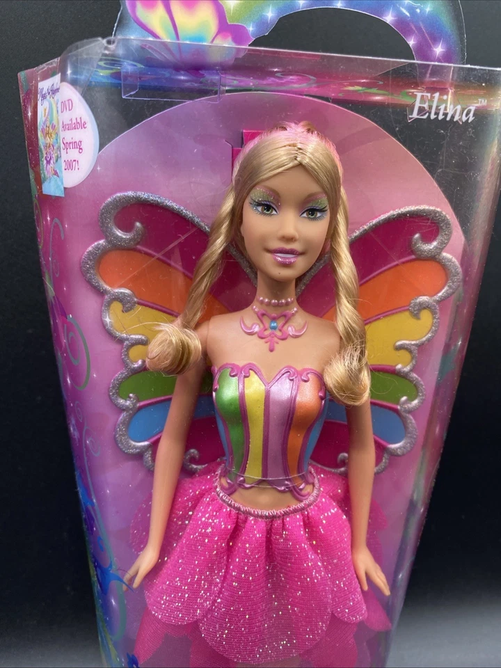 (NUEVO EN CAJA) 2006 Barbie Fairytopia Magic of the Rainbow Elina Fairy Doll Mattel Foto 2 de 4