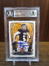 2014 Bowman Johnny Manziel Rookie ON CARD AUTO (RC) | Beckett Authentic | No. 9. rookie card picture