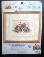 SERENE COTTAGE Dimensions Matted Accents Counted Cross Stitch Kit
