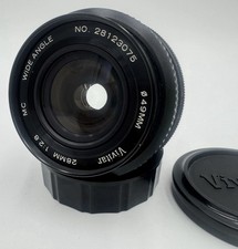 Vivitar 49mm 28mm 1:2.8 MC Wide Angle Lens PK Mount