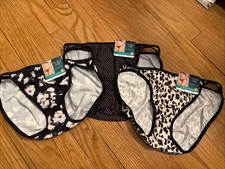 NWT 3 Vanity Fair Illumination String Bikini Panties 18108 Asst. Prints Size 7/L
