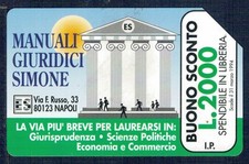 GIAN - Scheda telefonica SIP  "MANUALI SIMONE  usata"   G. 268