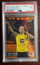 2022 Stadium Club Chrome Erling Haaland /25 Orange PSA 9