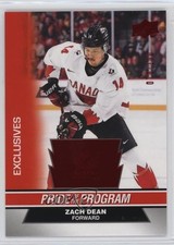 2023 Team Canada Juniors Pride of the Program Exclusives /100 Zach Dean #71 16uw