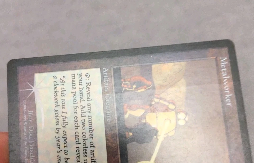 Metalworker FOIL Urza's Destiny LP Factory Line Indent/Error Misprint MTG Magic - Image 3 of 4