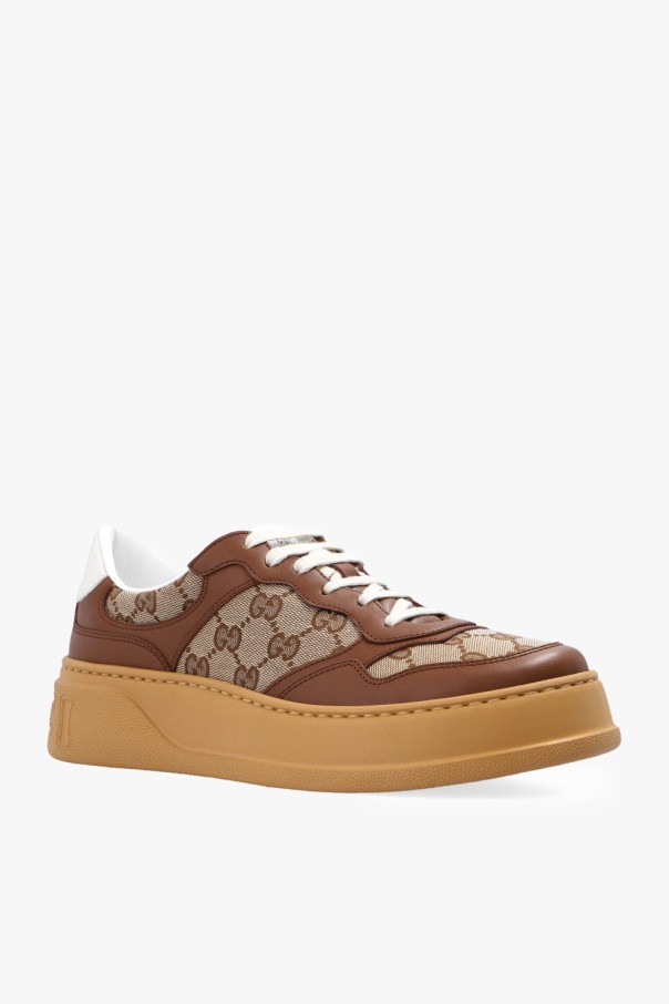 Gucci - Women - Sneakers with GG Supreme canvas - Brown thumbnail 4