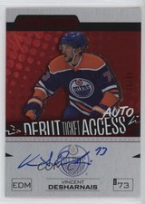 2023-24 Credentials Debut Ticket Access Red 16/99 Vincent Desharnais Auto 11vp
