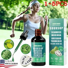 Soursop Bitters Liquid Drops 10 in 1 with Sea Moss, Moringa, Turmeric, Black See
