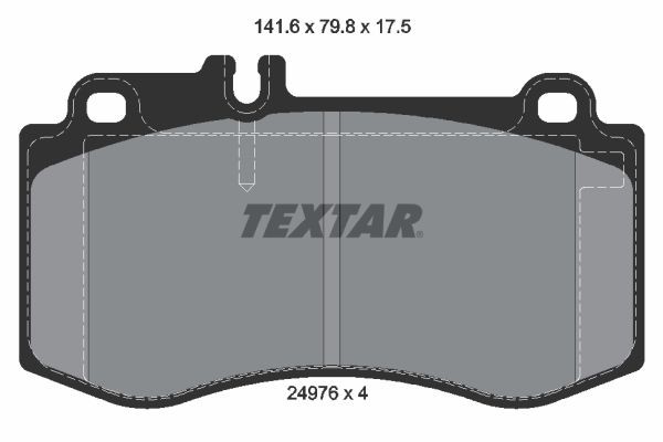 Textar Bremsbelagsatz, Scheibenbremse 2497601 FüR MERCEDES-BENZ-image