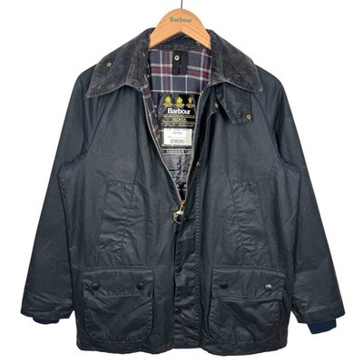 Barbour A105 Bedale Wax Jacket Navy Blue C36 Small XS Vintage 90s Waxed Country