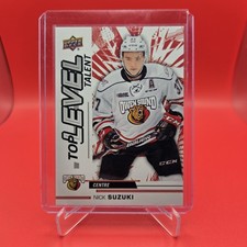 NICK SUZUKI PRE ROOKIE 2018-19 Upper Deck CHL Top Level Talent #TL-18 Owen Sound