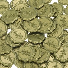 100Pcs Wax Stamp Stickers Wax Seal Self-Adhesive Shimmering Aged Bronze
