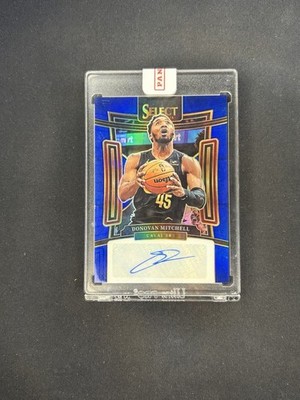 2023-24 Panini Select Signatures Donovan Mitchell Auto Blue Prizm /49 #SS-DON