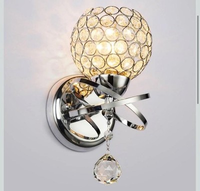 Kristall Pendel Wand Lampe Schlafzimmer Gang Wohnzimmer Modern Künstlerisch Leuchte E14 x1