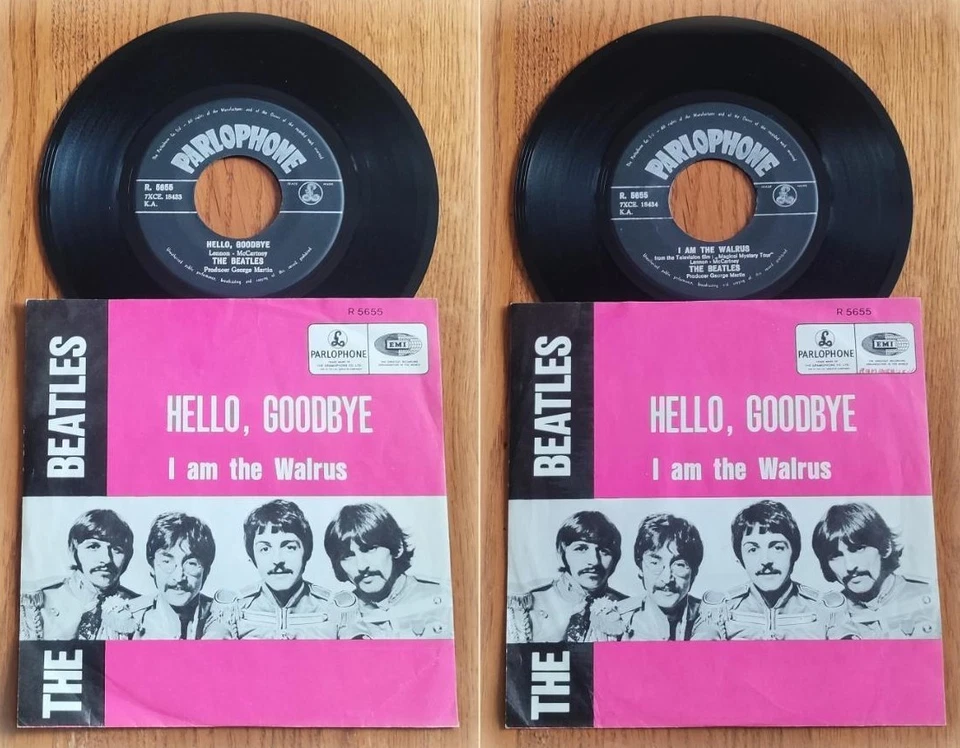 SP 45t RPM (7") THE BEATLES « Hello, goodbye » +1 PSYCH. ROCK (Belgique, 1967) - Photo 1/1