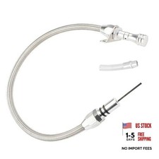 Firewall Mounted Trans Flexable Dipstick with Stainless Steel Braided Sliver