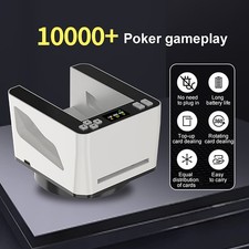 Rechargeable Automatic Card Dealer Machine 360&deg; Rotating Poker Sorter 2-8 Player