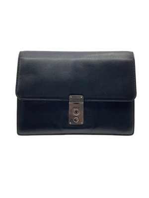 BALLY Waist Bag, Leather, Black, Plain