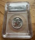 1963 Washington Quarter ICG Brilliant Uncirculated, 90% Silver 25C