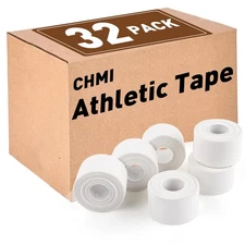 Athletic Tape,White Sports Tape (32 Pack), 320 Yards Rolls Very Strong Easy T...