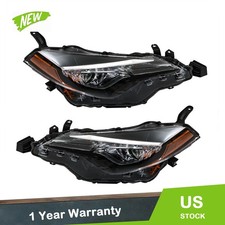 For Toyota Corolla L Le Eco 2017-2019 Replacement Headlight Lhrh Chrome Halogen For Toyota Corolla L Le Eco 2017-2019 Replacement Headlight Lhrh Chrome Halogen