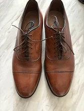 Johnston & Murphy Mens Brown Leather Lace Up Oxford Dress Shoes Size 11.5