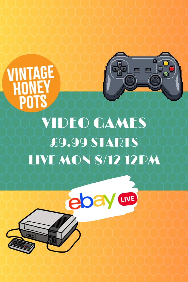 Vintage Video Games Sale £9.99 Starts Mon 8th December
