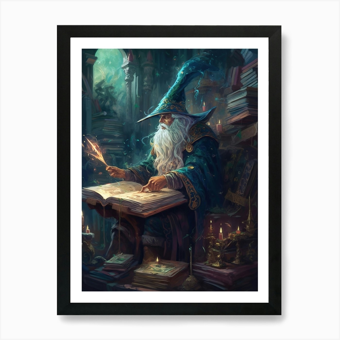Wizard Art Print Framed Wall Art Poster Canvas Print Picture