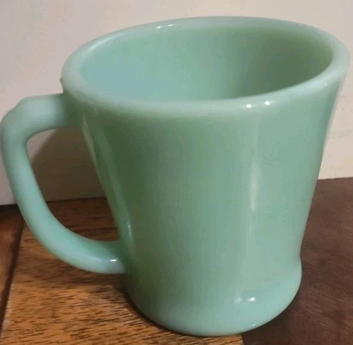 Vtg Fire King Jadeite Jadite Glass Green D Handle Mug Cup USA