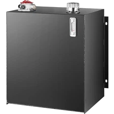25Gal Hydraulic Oil Tank - Heavy Duty Steel Fuel Reservoir with Strainer, Temp G