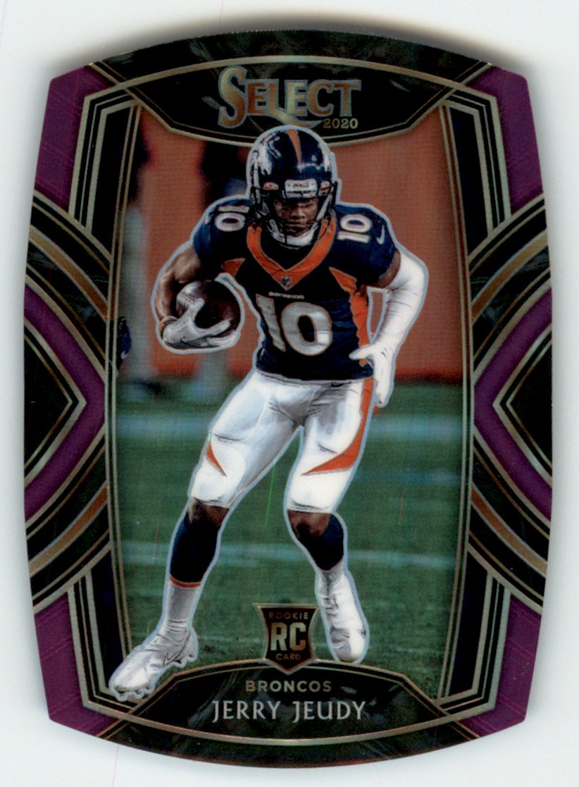 2020 PANINI SELECT PURPLE DIE CUT CLUB LEVEL PRIZM JERRY JEUDY RC #256 NM-MT