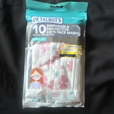 Lot of 4 Dr. Talbot's 10 Pack Disposable Kids Face 20 Masks Girls Ages 6-12