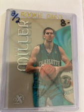 Charlotte hornets Purdue Brad Miller 1998 skybox ex rookie basketball card see. rookie card picture
