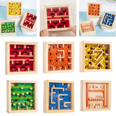 Holz Labyrinth Brett Teaser Puzzle Rolling Ball Labyrinth
