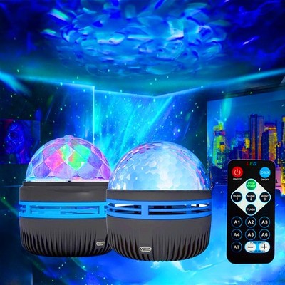 LED Star Galaxy Projector Lamp Spotlight Colorful Rotating Magic Ball Bedroom At