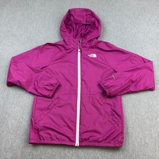 The North Face Jacket Girls Medium Pink Windwall Windbreaker Fleece Lined
