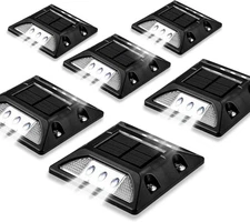 Solar Deck Lights, Driveway Outdoor LED Lights,Solar Powered Waterproof Road Mar