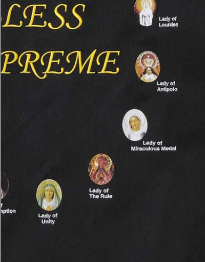 Supreme Our Lady Work Shirt Black God Bless Size Large New Supreme Our Lady Work Shirt Black God Bless Size Large New