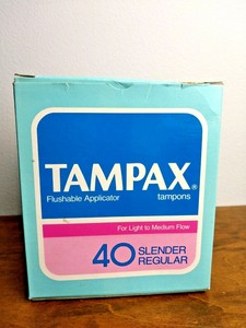 tampons slender tampax 1986
